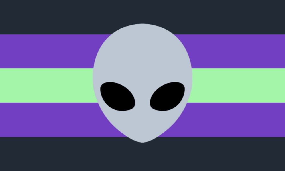 Alt Aliengender Flag with Icon